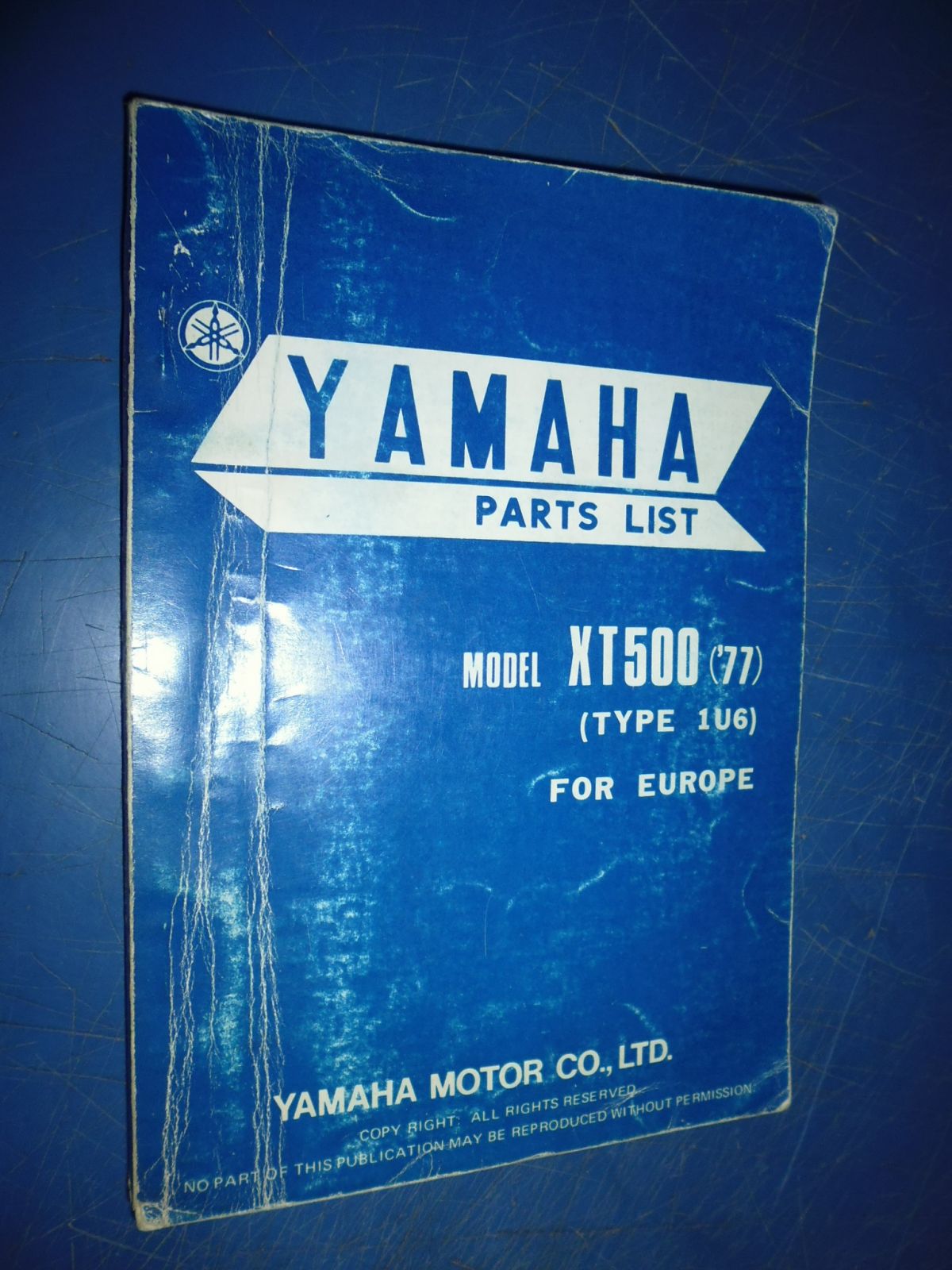 RESERVEDELS KATALOG PARTS LIST YAMAHA XT 500 1977 1U6-28198-E5 - Yamaha